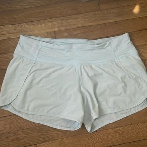 Lululemon sky blue running shorts